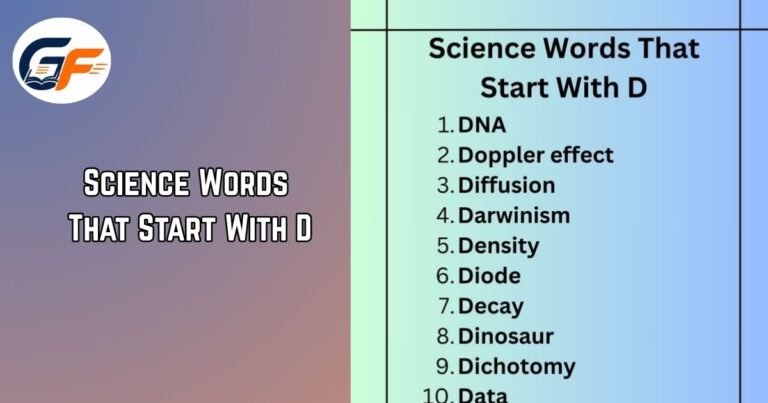 Science Words That Start With D
