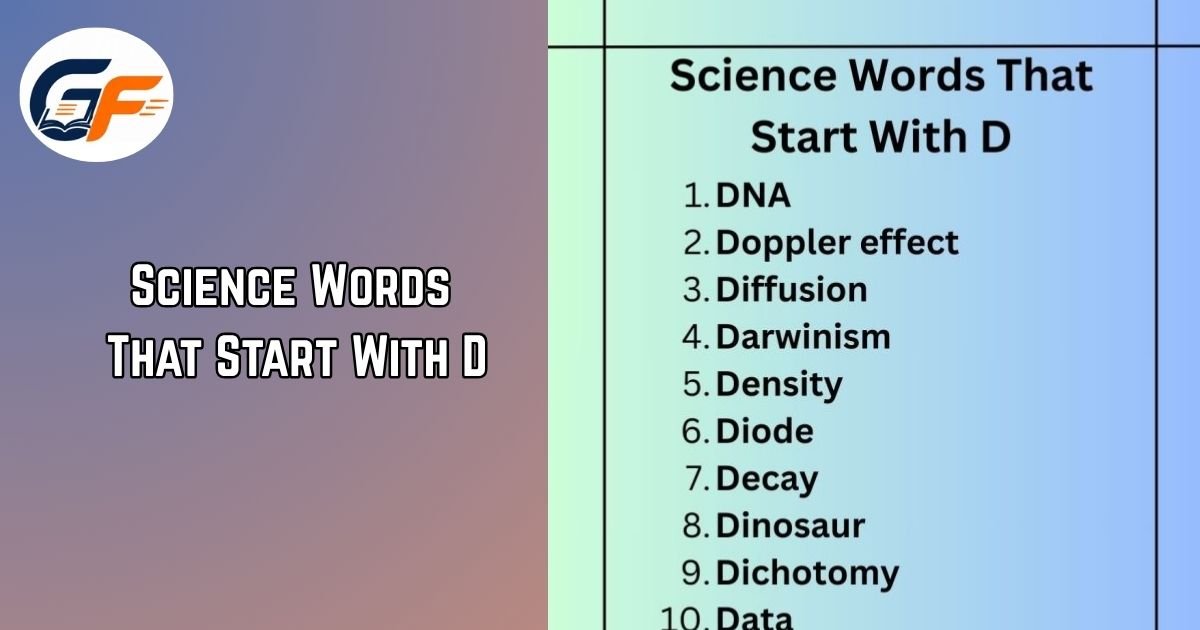 Science Words That Start With D